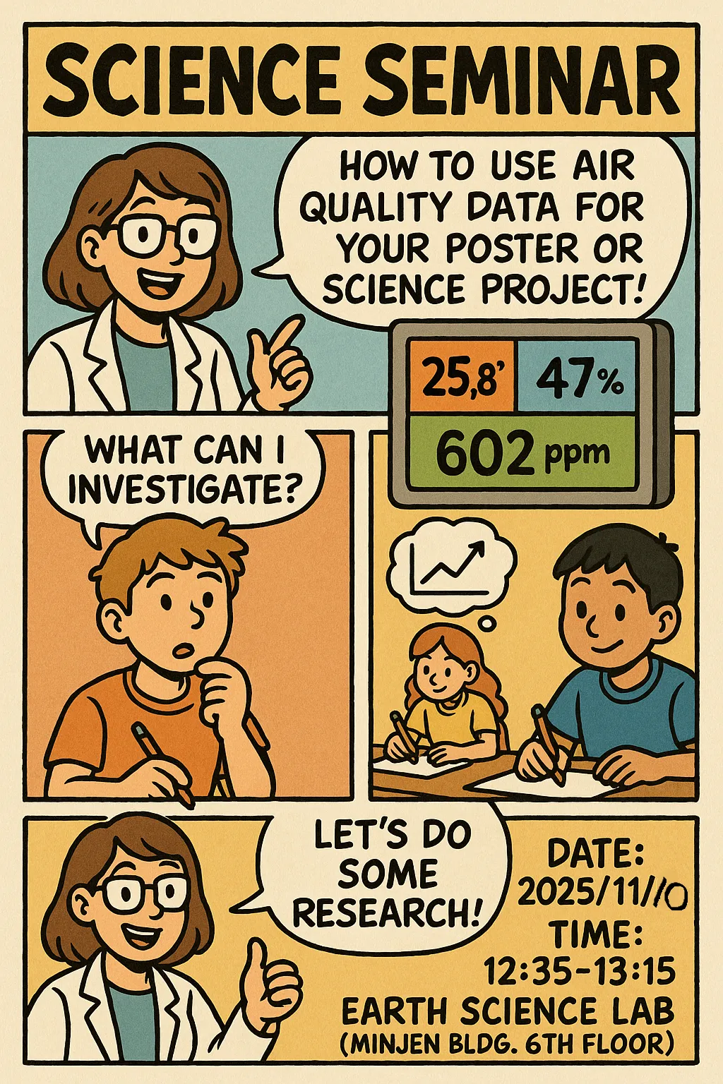 從數據到研究—用IoT空氣偵測面板開啟你的科學小論文之路